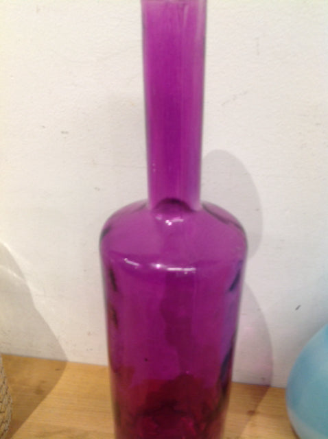 Vase- 15" Purple Glass