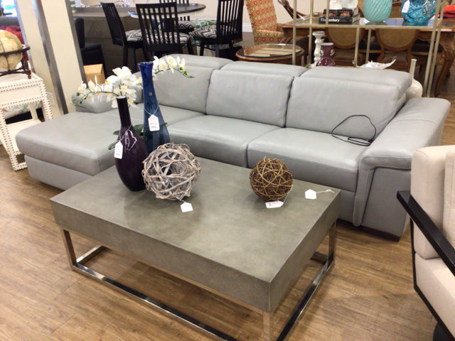 Giuseppe & Giuseppe Grey Leather Power Recining 3 PC Sectional