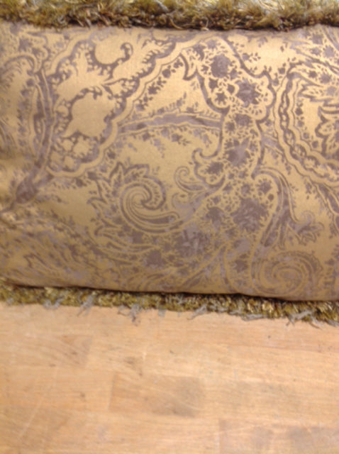 Pillow- 18" Italy Gold Fabric W Fringe
