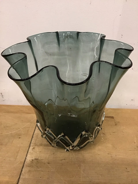 9.5" Smoked Gray Vase