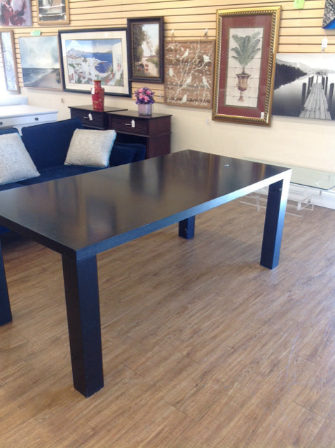 36x72 Black Parsons Dining Table (As-Is)
