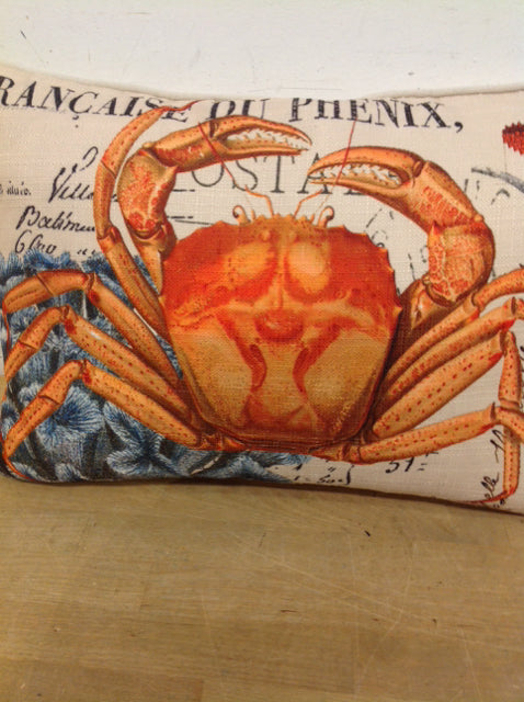 Pillow- 18" Burlap Crab