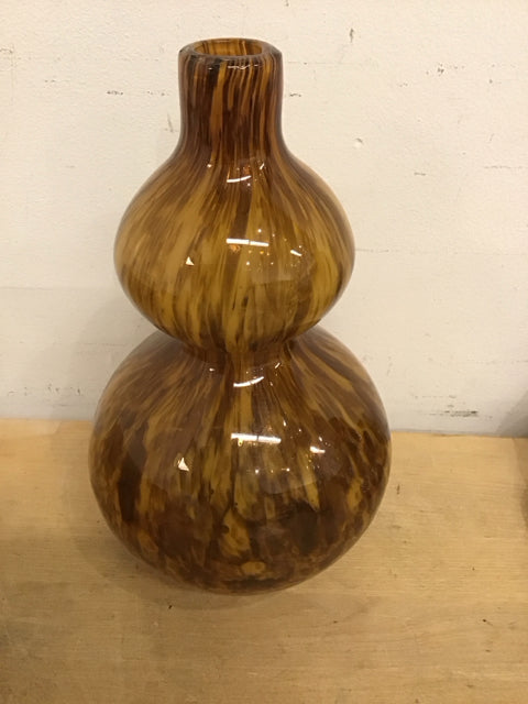 10.5" Amber Glass Vase