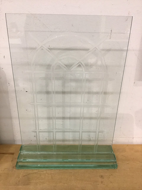 17"x11" Art Glass Etched Windowpane