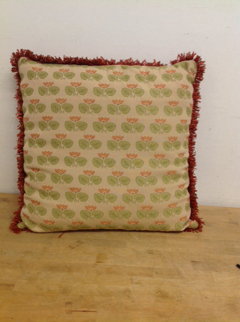 24" Fringe Lily Pad Print Pillow