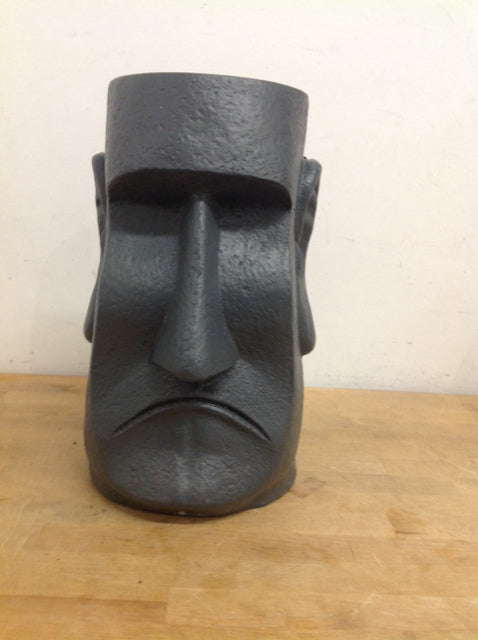15.5" Resin Tiki Moia Statue Planter