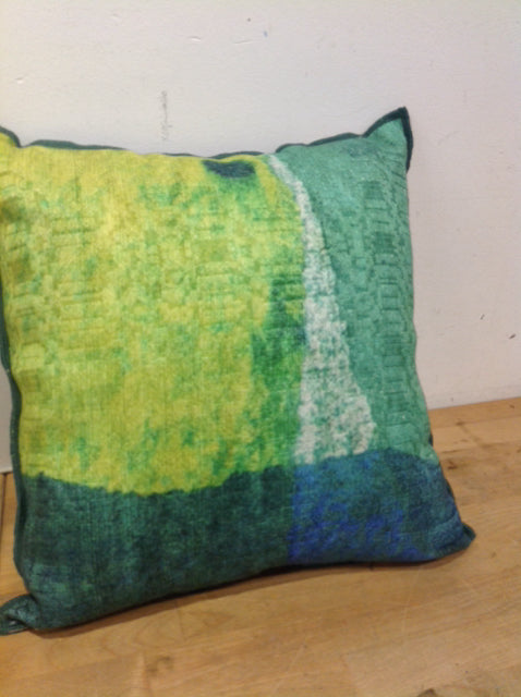 Pillow- 14" Italy Green & Blue