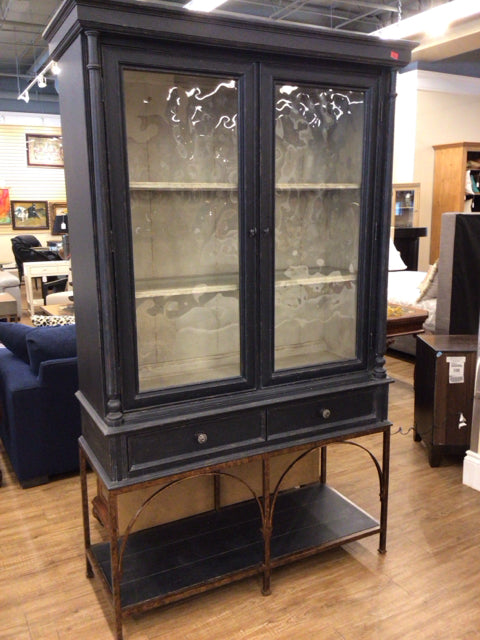 Stanley Furniture Rustic Charcoal Arrondissement Salon Cercle 2PC Cabinet