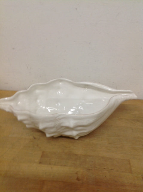 Bowl- 16" White Ceramic Shell
