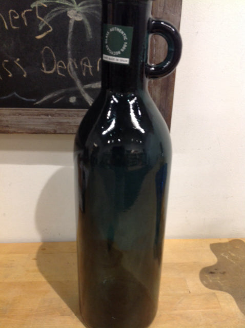 Vase- 19" Spain Green Glass