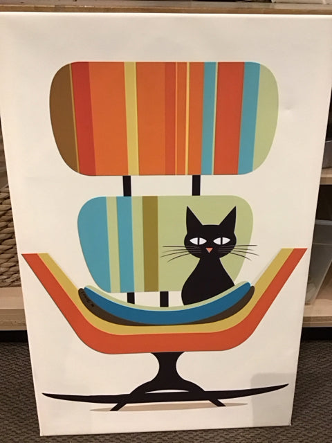 36"x24" Cat Art By Monika Jones