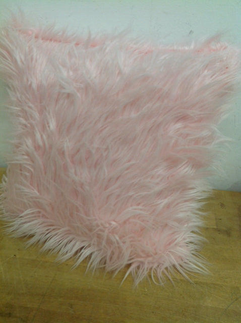 Pillow- 16" Pink Faux Fur