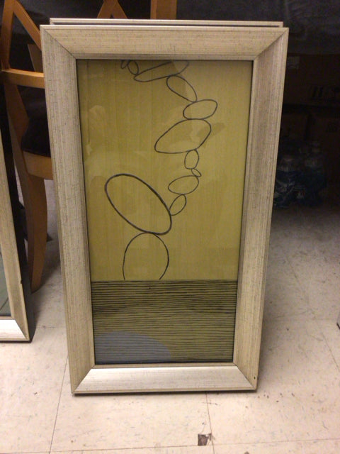 15 1/4" X 27 1/4" Bassett "Third Journey" Custom Framed Abstract Print
