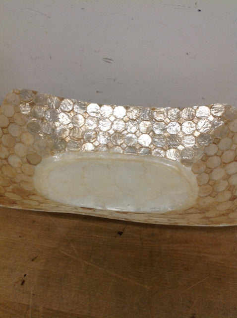 Bowl- 15" M O P Capiz Shell