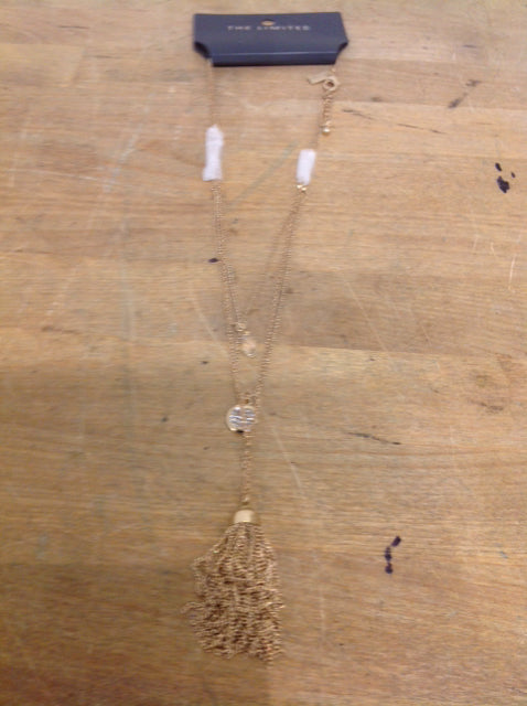 Necklace- Gold Multi Chains W Stones