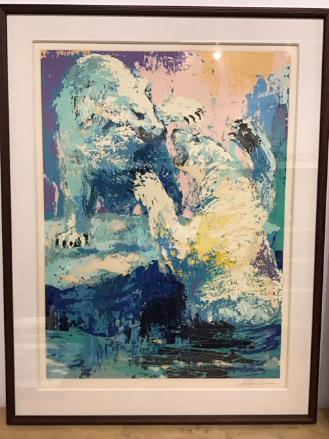 42"x37" Framed "Polar Bears By Leroy Neiman