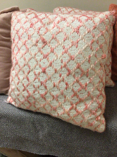 Pier 1 Pink & White Pillow