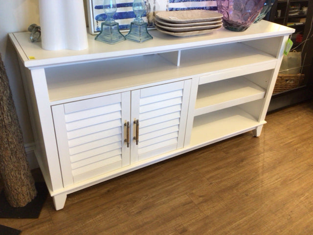 White Two Door Media Console