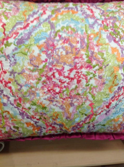 Pillow-.26" Multi Color Pink Ruffle