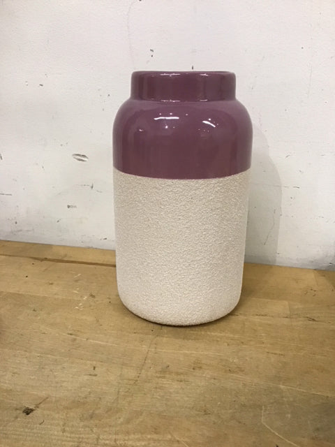 8.5" Lavender & White Vase