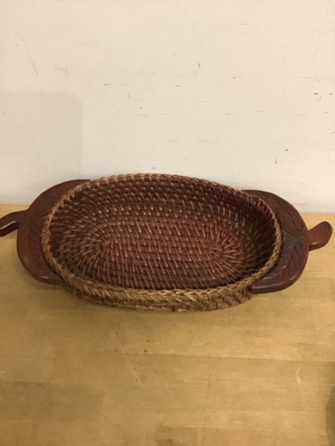 18" Wood Woven Bread Basket