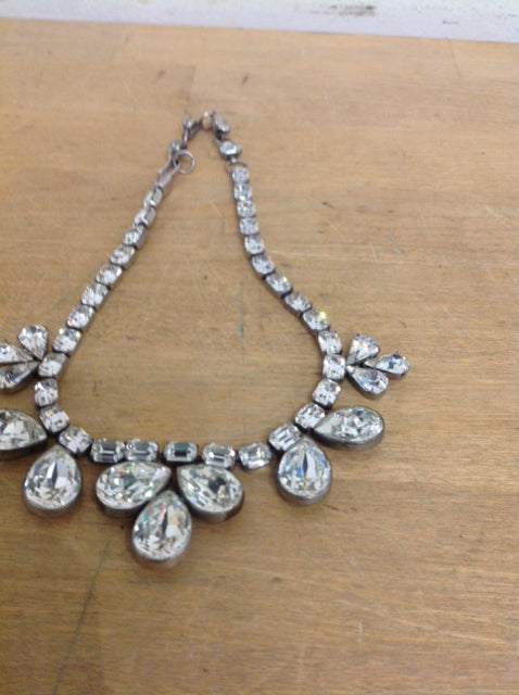 Necklace- Silver Glass Stones