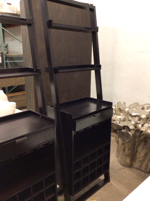 Crate & Barrel Sloane Espresso Leaning Wine Bar