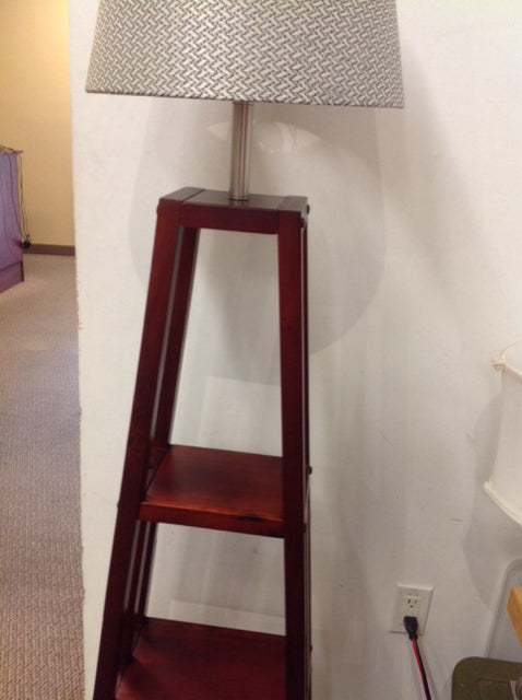 Floor Lamp - 63" Wood 3 Shelf