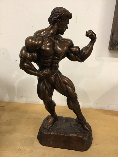 16" Bronze Colored Male Physique Sculpture