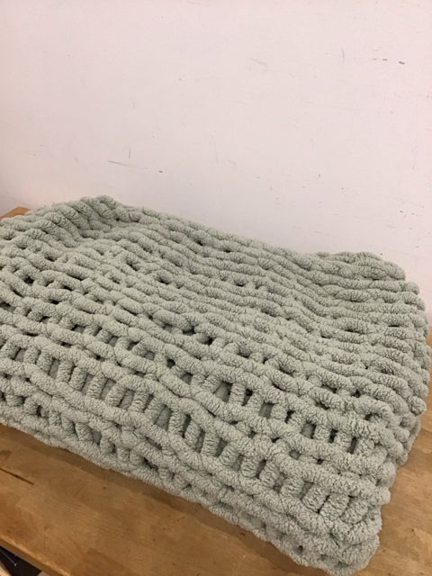 Teal Chunky Knit Throw