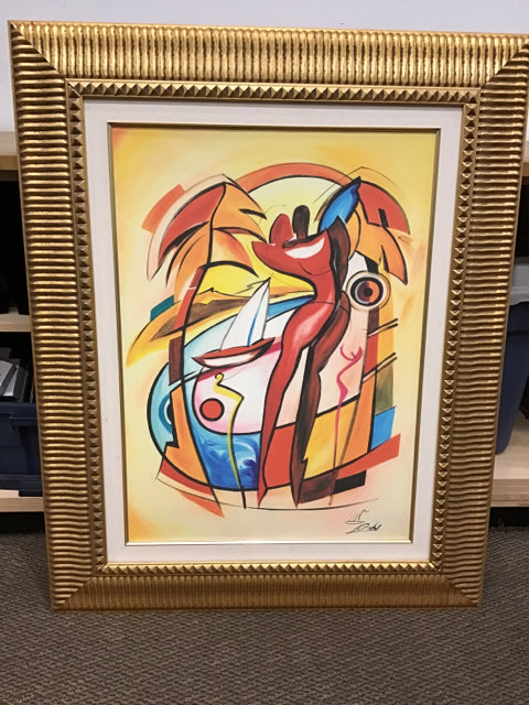 45" x 36" Alfred Gockel Art Romance Set Sail