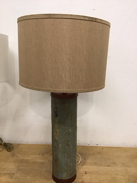 31" Slate Cyliner Table Lamp