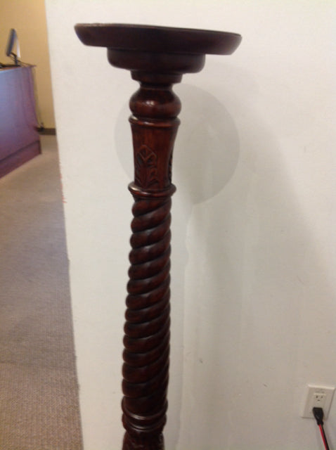 53" Ornate Wood Plant Stand