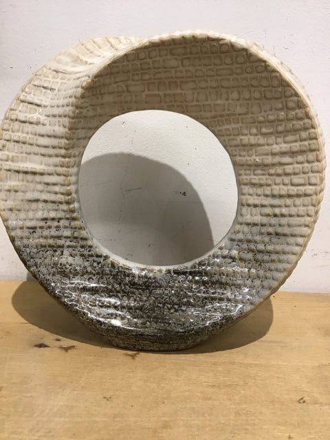 10" White Beige & Gray Loop Sculptures