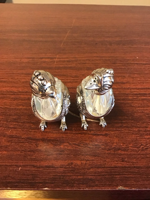 Godinger Crystal & Silver Chicks Salt And Pepper