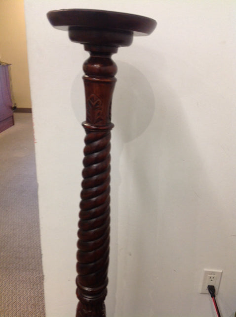 53" Ornate Wood Plant Stand