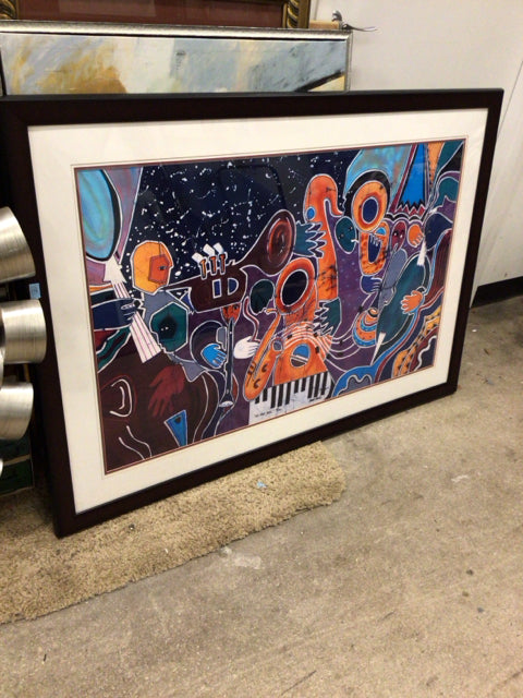 53 1/2" X 37 1/2" Amos Amit All That Jazz Framed Print