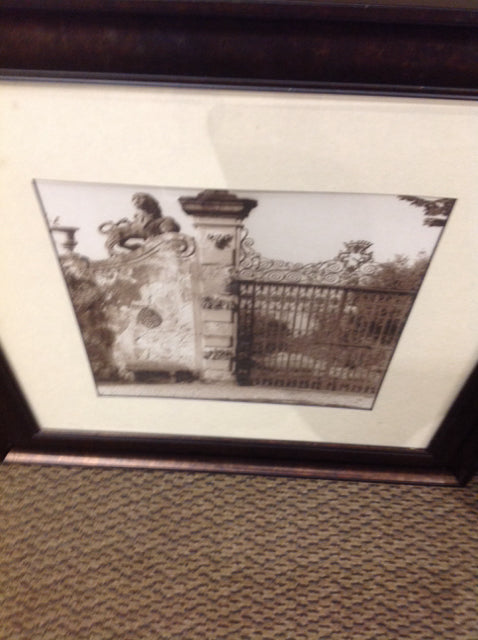 22" Sq Iron Gate Print