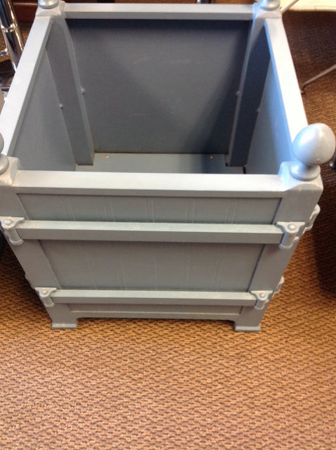 Planter- 20" Frontgate Blue Metal