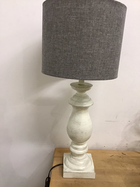 29" Distressed Wood Look Resin Table Lamp