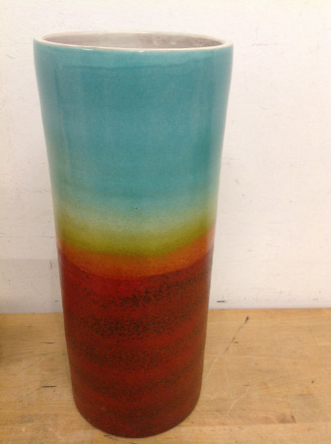 Vase- 16" Rainbow Ceramic
