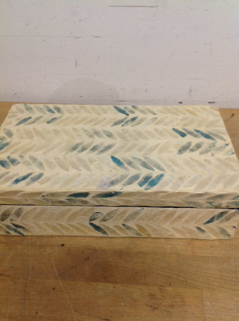 12" Blue & White M O P Box