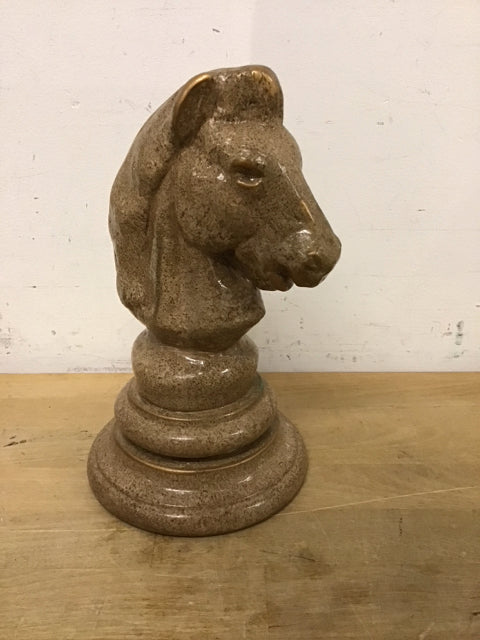 10" Knight Horse Ceramic Statue