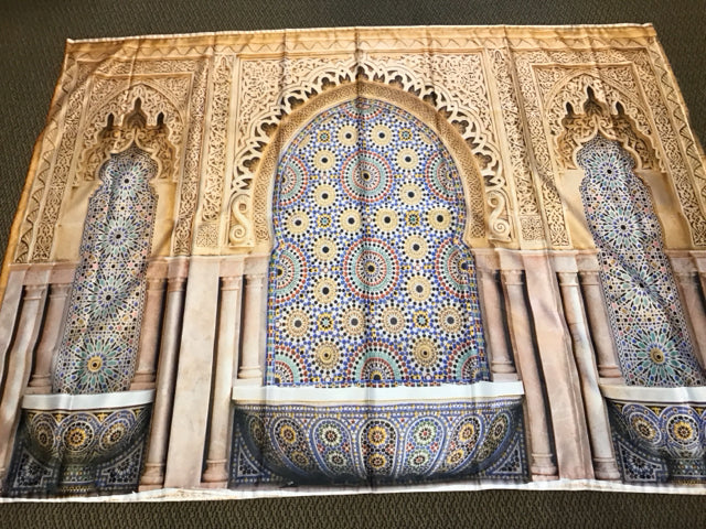 75"x59" Morrocan Style Mosaic Pattern Tapestry
