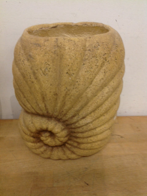 Vase- 13" Tan Pottery Shell