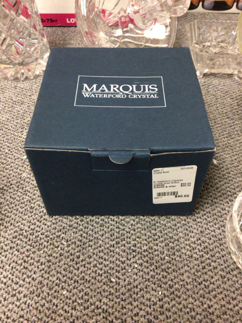 6" Waterford Marquis Odyssey Crystal Bowl W/Box