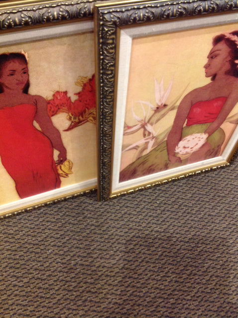 15" X 20" Pair Of Floral Women