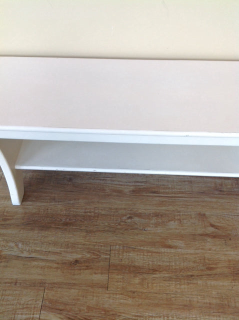 Bench- P B Painted White Wood