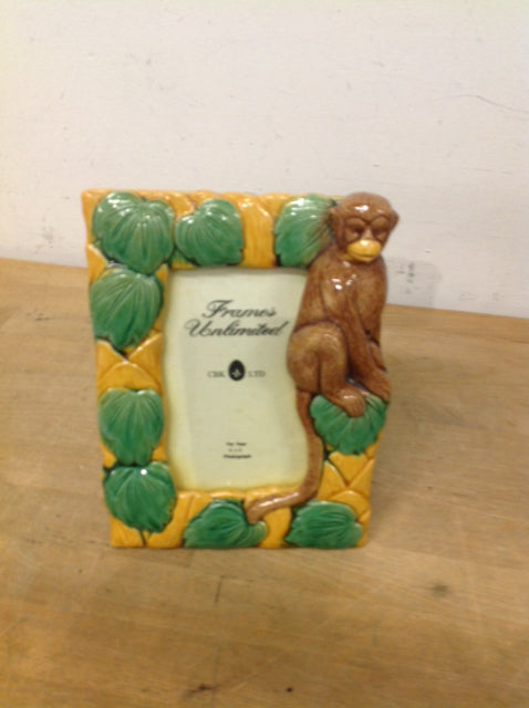 Photo Frame- 4" X 6" Ceramic Monkey