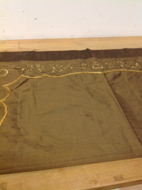 Olive & Gold Sequins Table Scarf